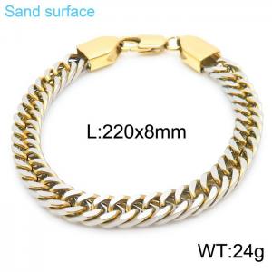 Stainless Steel Gold-plating Bracelet - KB162974-KFC