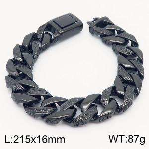 Stainless Steel Black-plating Bracelet - KB163669-JX