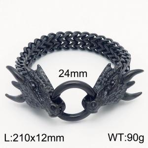 Stainless Steel Black-plating Bracelet - KB163676-JX