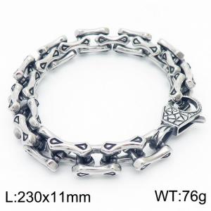 Stainless steel bicycle chain spliced men's bracelet - KB164110-KJX
