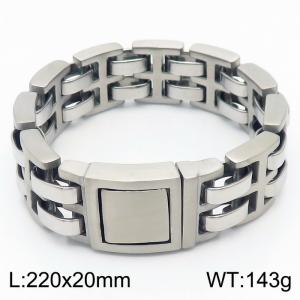 European and American men's I-block titanium steel retro bracelet - KB166025-KJX