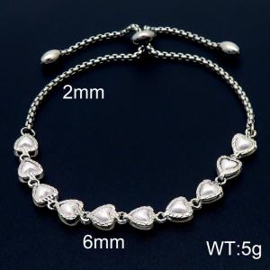 Creative Fashion Copper Adjustable Bracelets White Shell Sweater Chain Women Jewelry Bracelet - KB166603-Z