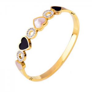 Stainless Steel Stone Bangle - KB168825-WGJL