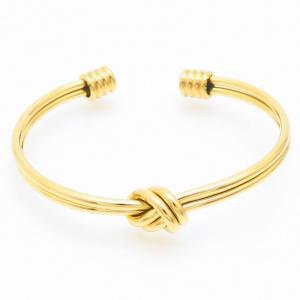 Stainless Steel Gold-plating Bangle - KB168922-MS