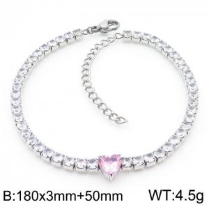 Stainless steel diamond love bracelet - KB168995-Z