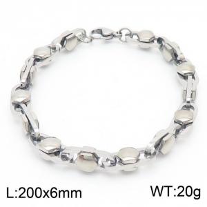 Japanese and Korean style 6mm creative geometric stainless steel bracelet for men - KB169401-KPD