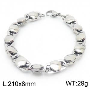 Japanese and Korean style 8mm creative geometric stainless steel bracelet for men - KB169404-KPD