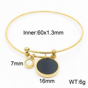Fashion trend Simple stainless steel adjustable bracelet for women - KB169876-K
