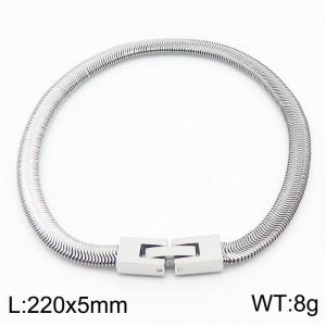 220mm Unisex Casual Stainless Steel Snake Bone Chain Bracelet - KB170154-KFC