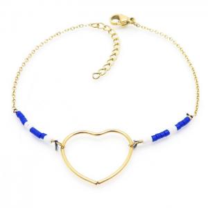 Heart shaped hollow handmade beaded mixed bracelet - KB170735-QY