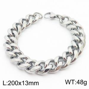 200X13mm Cuban Chain Stainless Steel Men's Bracelet Party Jewelry - KB180287-Z