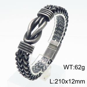 Stainless Steel Bracelet Wheat Ear Handover Easy Buckle Men's Bracelet Party Jewelry - KB180709-KFC