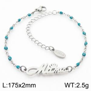 Fashionable Titanium Steel Blue Bohemian Steel Bracelet - KB181194-Z