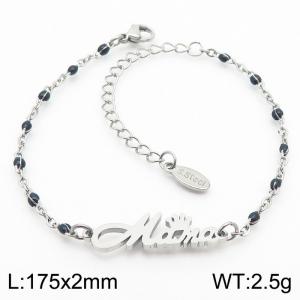 Fashionable titanium steel black Bohemian steel color bracelet - KB181200-Z