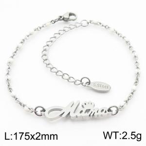 Fashionable titanium steel white Bohemian steel color bracelet - KB181208-Z