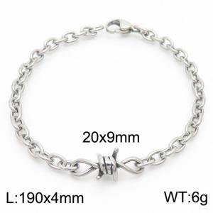 Instagram Wind O-shaped Chain Titanium Steel Wrapped Bracelet - KB181218-Z