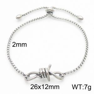 Personalized O-shaped chain with titanium steel winding and adjustable bracelet - KB181219-Z