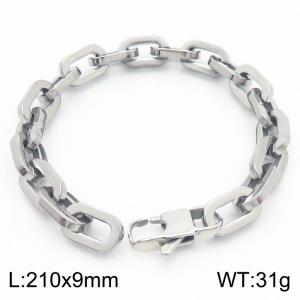 9mm stainless steel minimalist women's woven bracelet - KB181663-Z