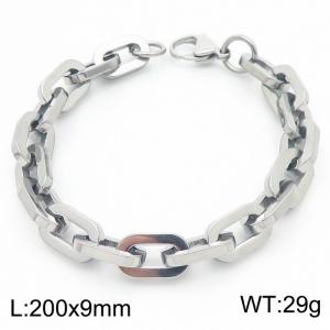 9mm stainless steel minimalist women's woven bracelet - KB181664-Z