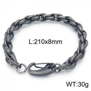 SS Oxidized Bracelet - KB181673-Z