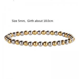 Personalized 5mm stainless steel gold bracelet - KB182844-Z