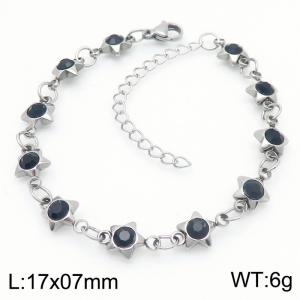 Stainless Steel Stone Bracelet - KB183062-TJG