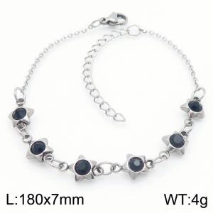 Stainless Steel Stone Bracelet - KB183085-TJG