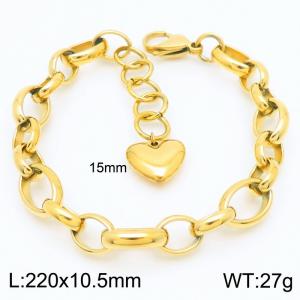 Stainless Steel Gold-plating Bracelet - KB183393-Z