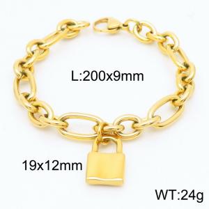 Stainless Steel Gold-plating Bracelet - KB183402-Z