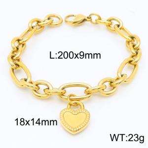 Stainless Steel Gold-plating Bracelet - KB183404-Z