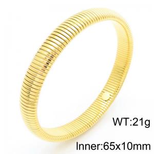 Stainless Steel Gold-plating Bangle - KB183423-HM