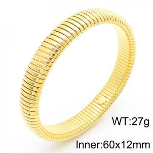 Stainless Steel Gold-plating Bangle - KB183425-HM