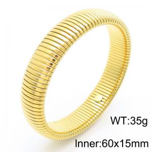 Stainless Steel Gold-plating Bangle - KB183427-HM