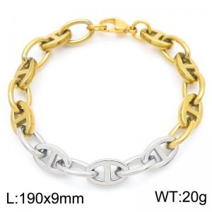 Stainless Steel Gold-plating Bracelet - KB183523-Z