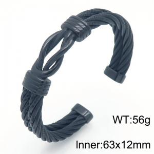 Stainless steel black plated bracelet - KB183607-KFC
