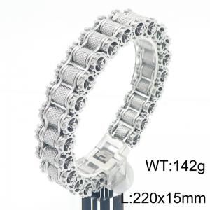 Stainless steel bicycle chain bracelet - KB183610-KFC