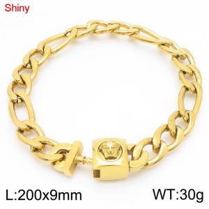 Stainless Steel Gold-plating Bracelet - KB183637-Z