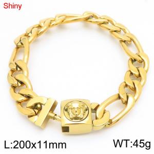 Stainless Steel Gold-plating Bracelet - KB183640-Z