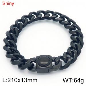 Stainless Steel Black-plating Bracelet - KB183654-Z