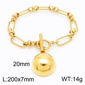 Stainless Steel Gold-plating Bracelet - KB183787-Z