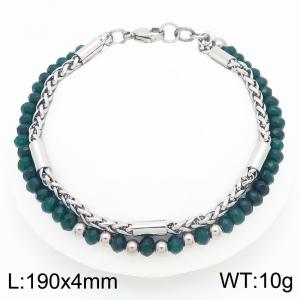 Stainless Steel Stone Bracelet - KB183788-Z