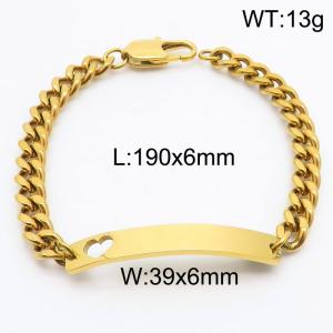 Stainless Steel Gold-plating Bracelet - KB183890-Z