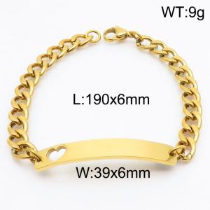 Stainless Steel Gold-plating Bracelet - KB183892-Z