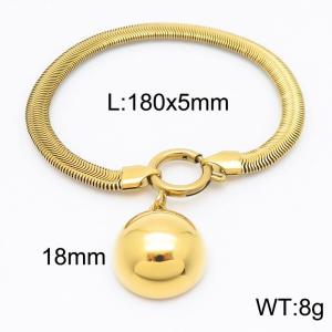 Stainless Steel Gold-plating Bracelet - KB183896-Z