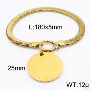 Stainless Steel Gold-plating Bracelet - KB183898-Z