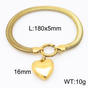 Stainless Steel Gold-plating Bracelet - KB183900-Z