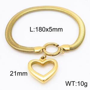 Stainless Steel Gold-plating Bracelet - KB183906-Z