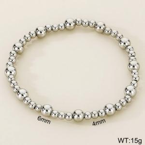 Stainless steel beaded elastic rope bracelet - KB184162-Z