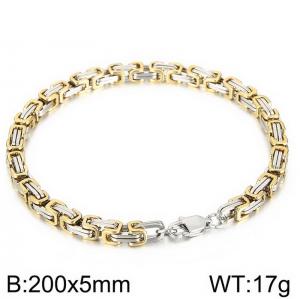 Stainless Steel Gold-plating Bracelet - KB184178-Z