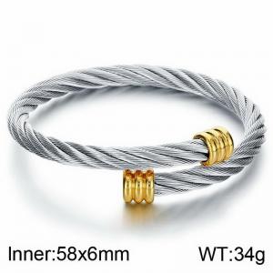 Stainless Steel Wire Bangle - KB184185-XY